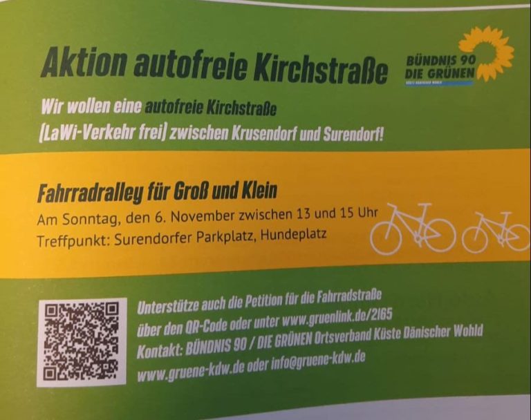 Autofreie Kirchstraße: Fahrradralley am 06.11.2022